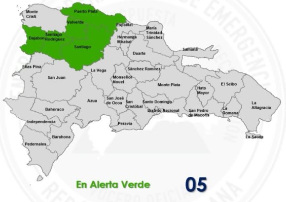 Five Dominican provinces on green alert as storms move in — what travellers should know