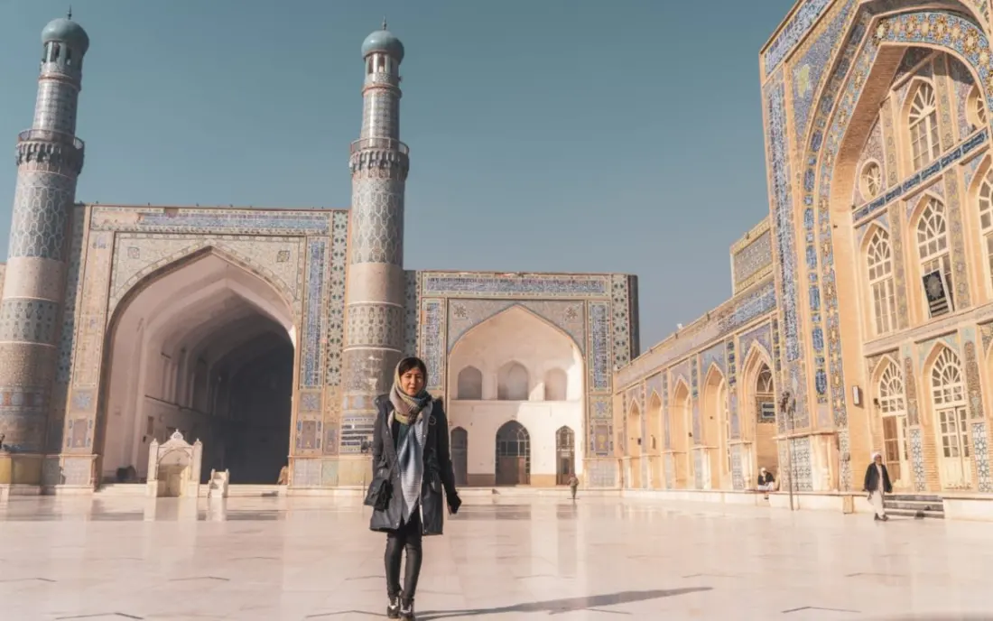 Afghanistan's first female tour guide now leads visitors through Herat — via video call