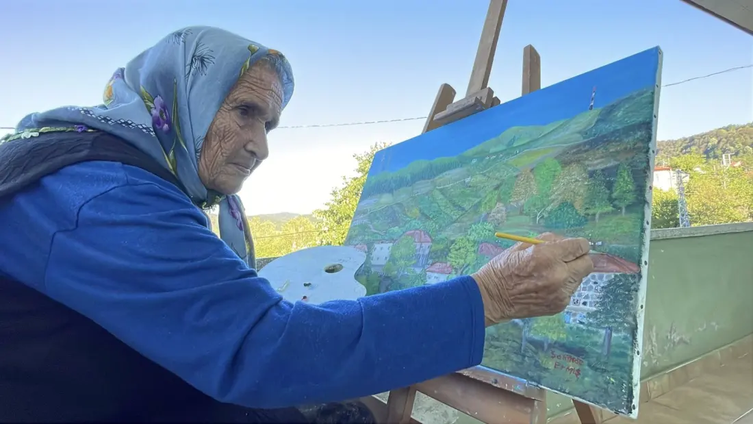 At 81, a Turkish Village Painter Inspired by Bob Ross Opens Her Second Exhibition