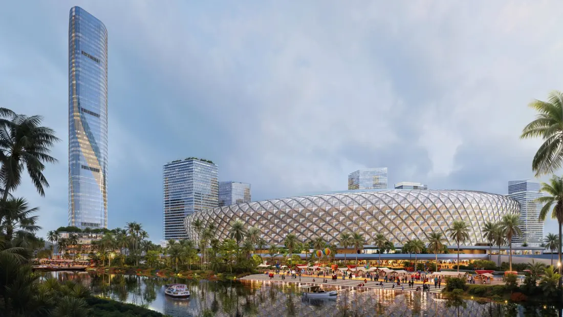 Ho Chi Minh City's new 70,000-seat stadium takes design cues from riverside palms