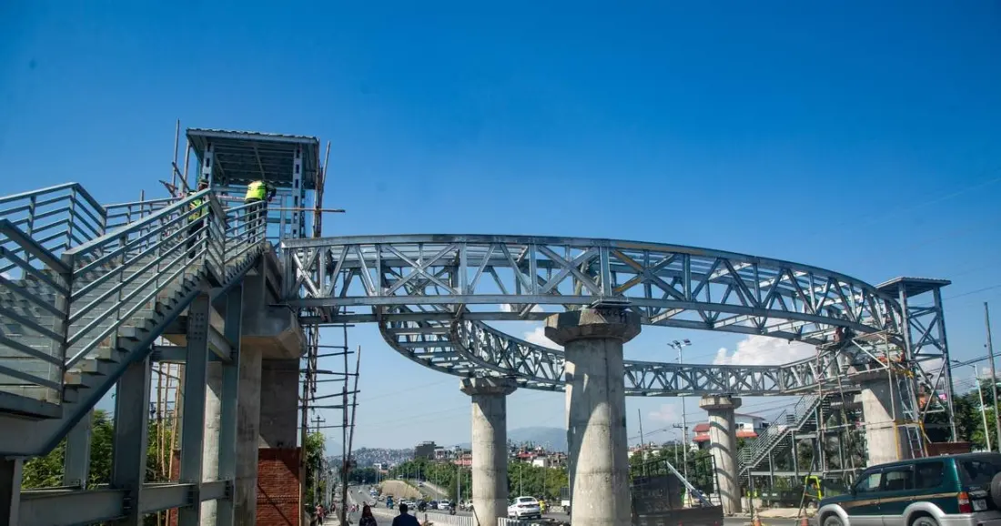 Lalitpur's new Kusunti footbridge brings lifts — and safer crossings — to a deadly Ring Road junction