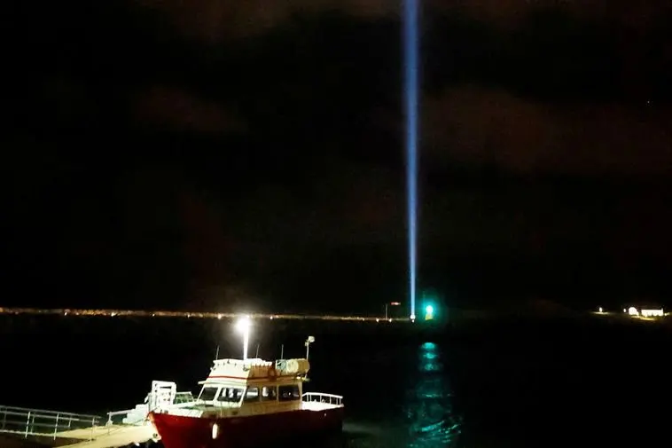Reykjavík's Imagine Peace Tower shines for its twentieth winter