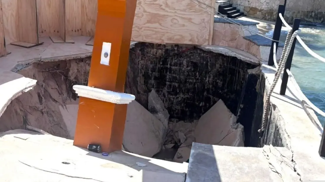 Sinkhole opens up at Cozumel resort pool area, injuring four guests