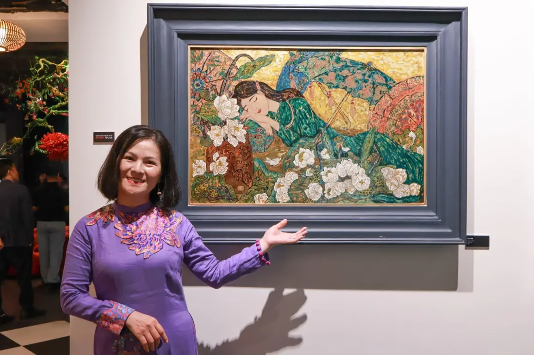 Lacquer Paintings of Women and Old Saigon on Show in Ho Chi Minh City