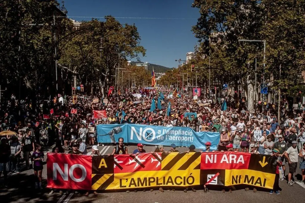 Barcelona, Ibiza and Palma march against airport expansion as Spain's tourism debate heats up
