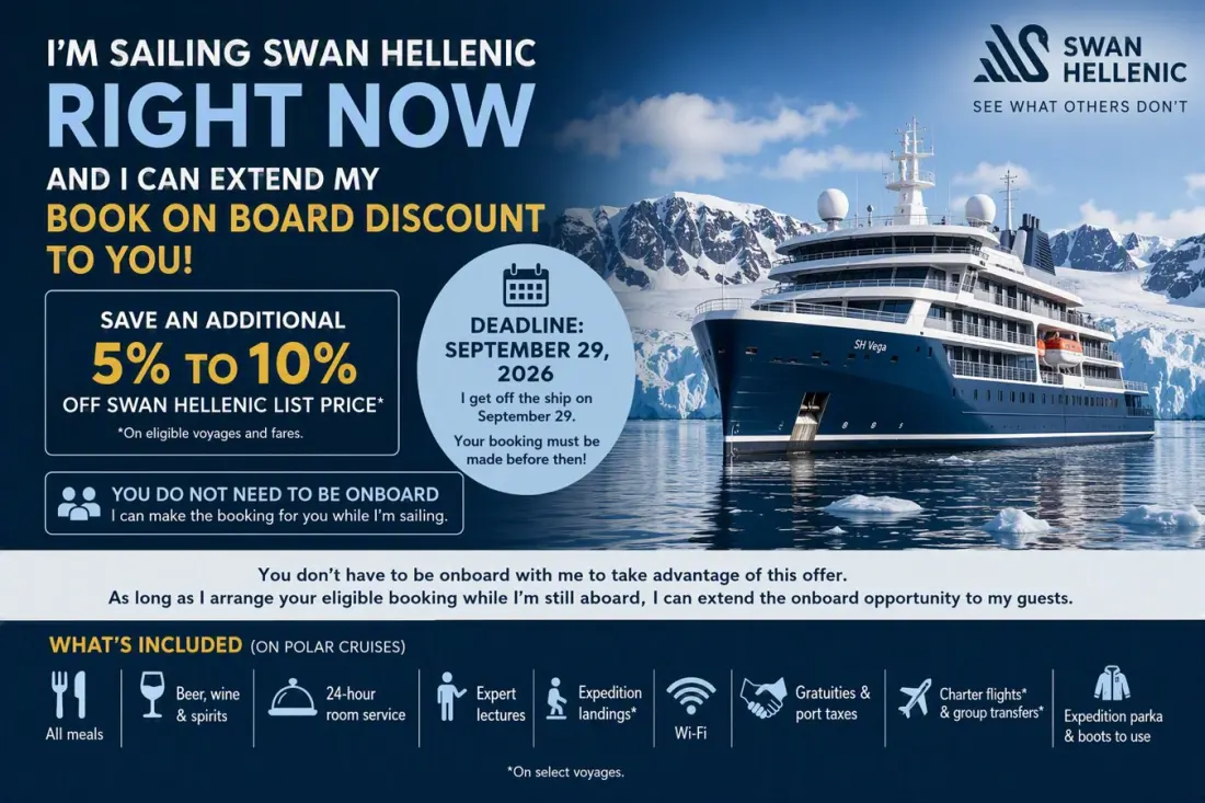 Swan Hellenic's Book On Board Discount Can Knock 10% Off Your Expedition Cruise — But the Window Is Closing