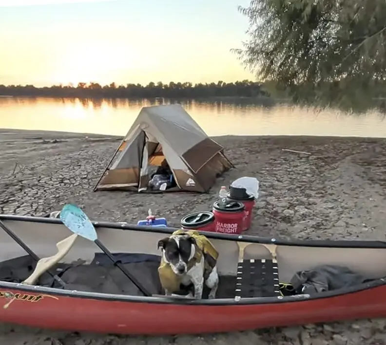 Sober, on foot, then by canoe: one man and his dog are travelling from Kansas to the Gulf of Mexico
