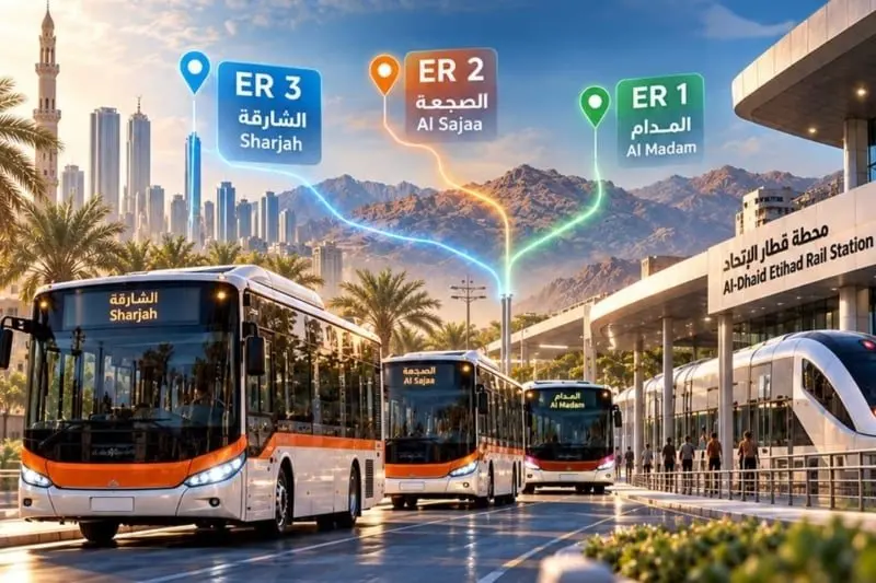 Three new Sharjah bus routes now link the city to Al Dhaid Etihad Rail station