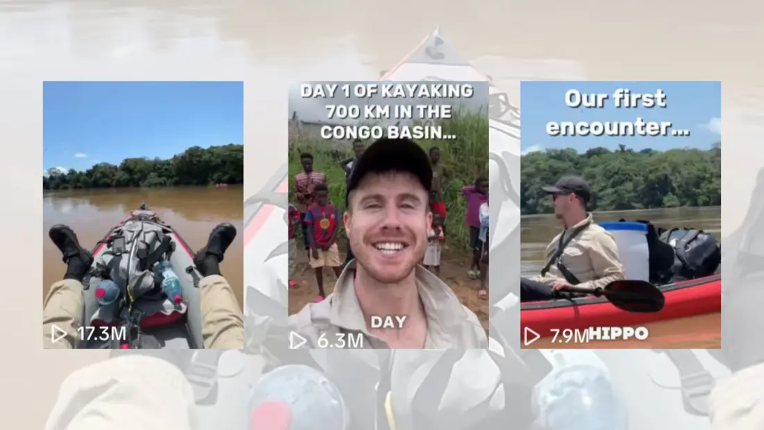 Why a TikTok Explorer Is Paddling 434 Miles of the Congo Basin in an Inflatable Kayak