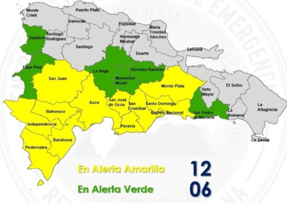 Heavy Rain Puts 12 Dominican Republic Areas on Yellow Alert