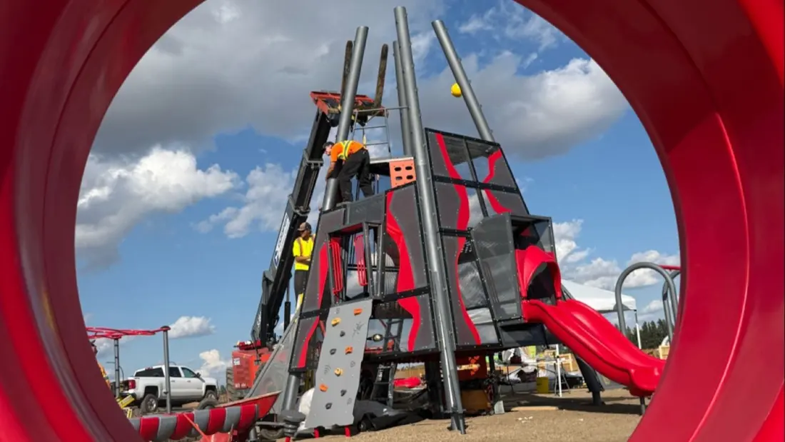 Fort Saskatchewan's volcano-themed playground erupts in spring 2027