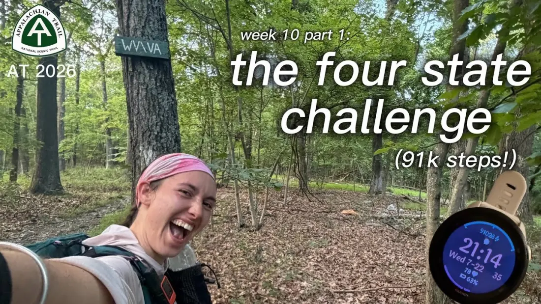 Thru-Hiker Tackles the Appalachian Trail's Four State Challenge in a Single Day