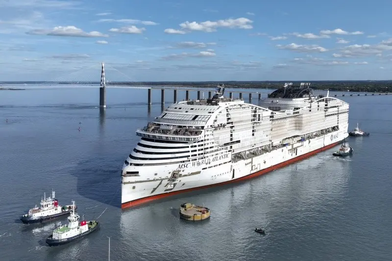 MSC World Atlantic Floats Out in Saint-Nazaire, Heading to Florida in 2027