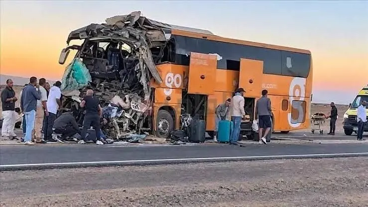 Deadly bus crash on Egypt's Red Sea coast road between Hurghada and Ras Gharib