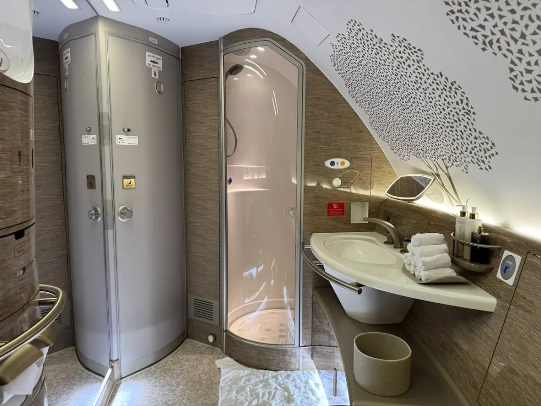 Taking a Hot Shower at 40,000 Feet: Inside Emirates' A380 First Class Shower Spa