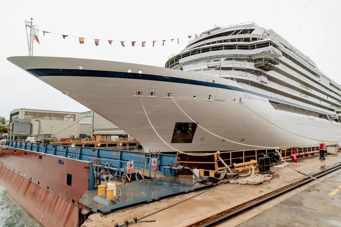 Viking's second hydrogen-powered cruise ship hits the water ahead of 2027 debut