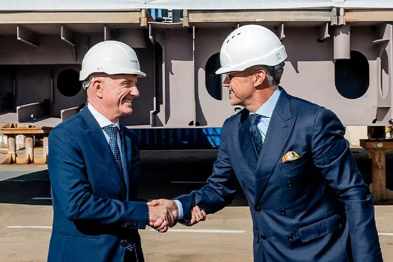 Four Seasons' Second Yacht Takes Shape in Ancona as Keel-Laying Marks Build Milestone