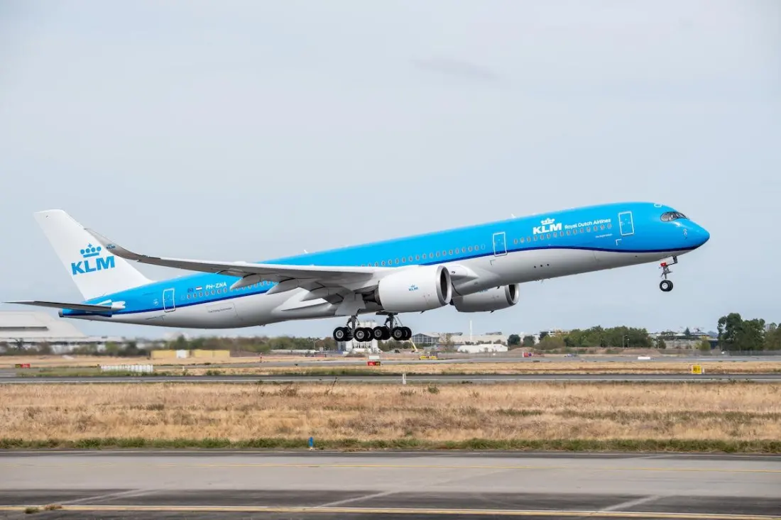 KLM's First Airbus A350 Has Arrived — But Its Business Class Seats Can't Be Used Yet