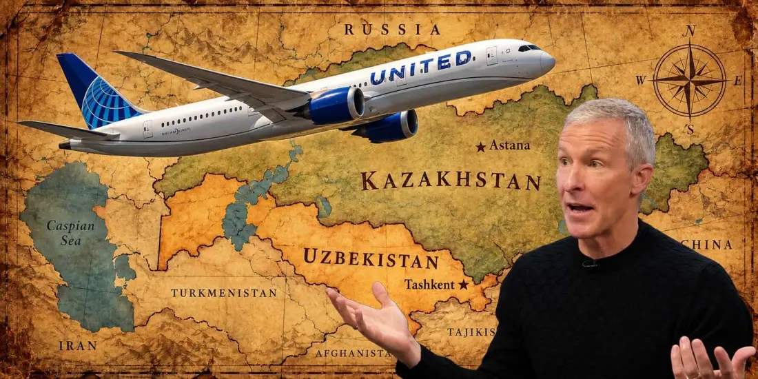 United Airlines Is Eyeing Uzbekistan and Kazakhstan — But Russian Airspace Stands in the Way