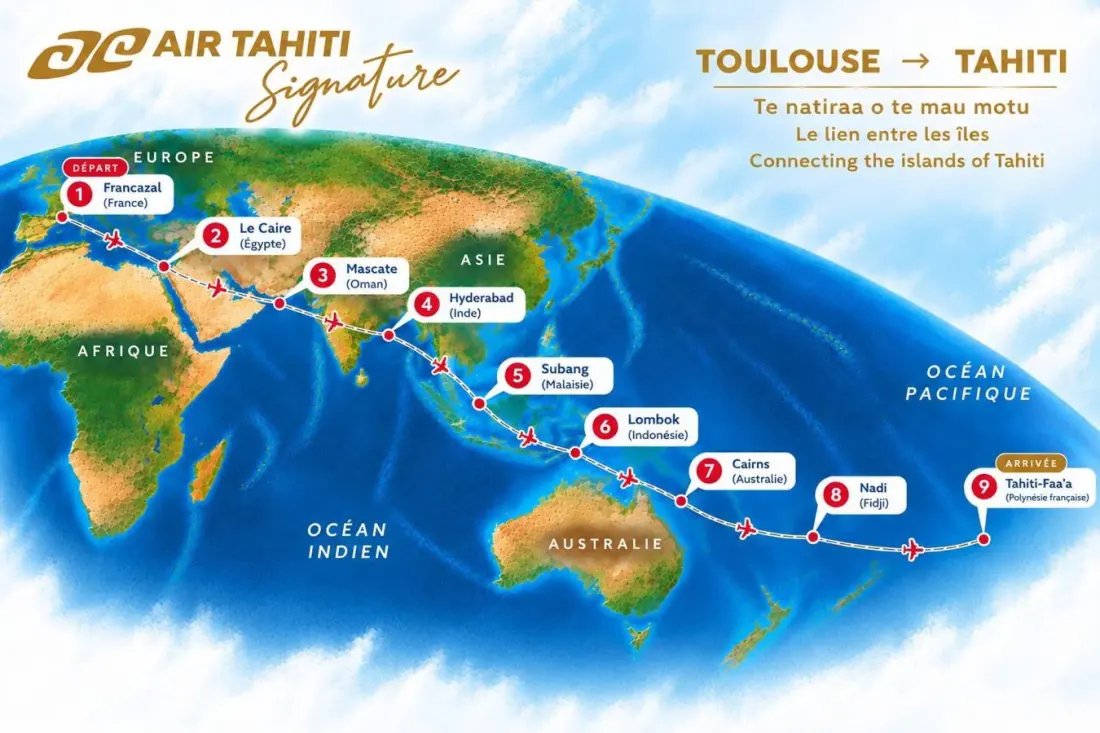 Air Tahiti's New ATR 72-600 Is Crossing The World In Eight Slow Legs To Reach Paradise