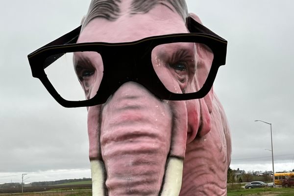 Pinkie the Pink Elephant: Wisconsin's Glasses-Wearing Giant Worth a Roadside Stop