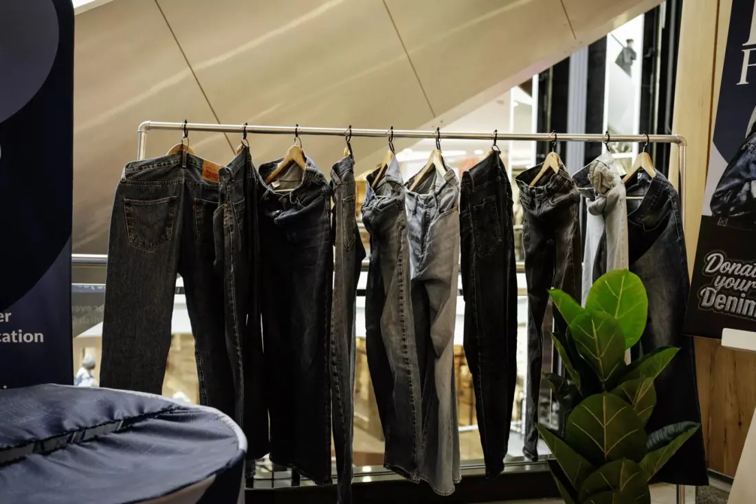 Cape Town's Cavendish Square turns donated jeans into art this spring