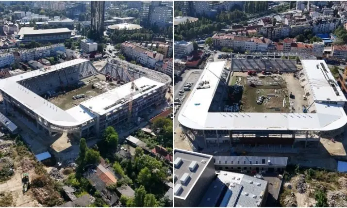 Zagreb's new Kranjčevićeva Stadium hits roof-raising stage with December 2026 finish in sight
