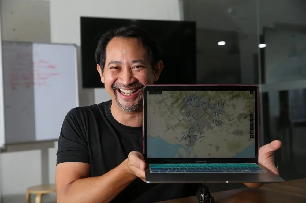 A man turned 1,230 sq km of Klang Valley into giant GPS art for Malaysia Day