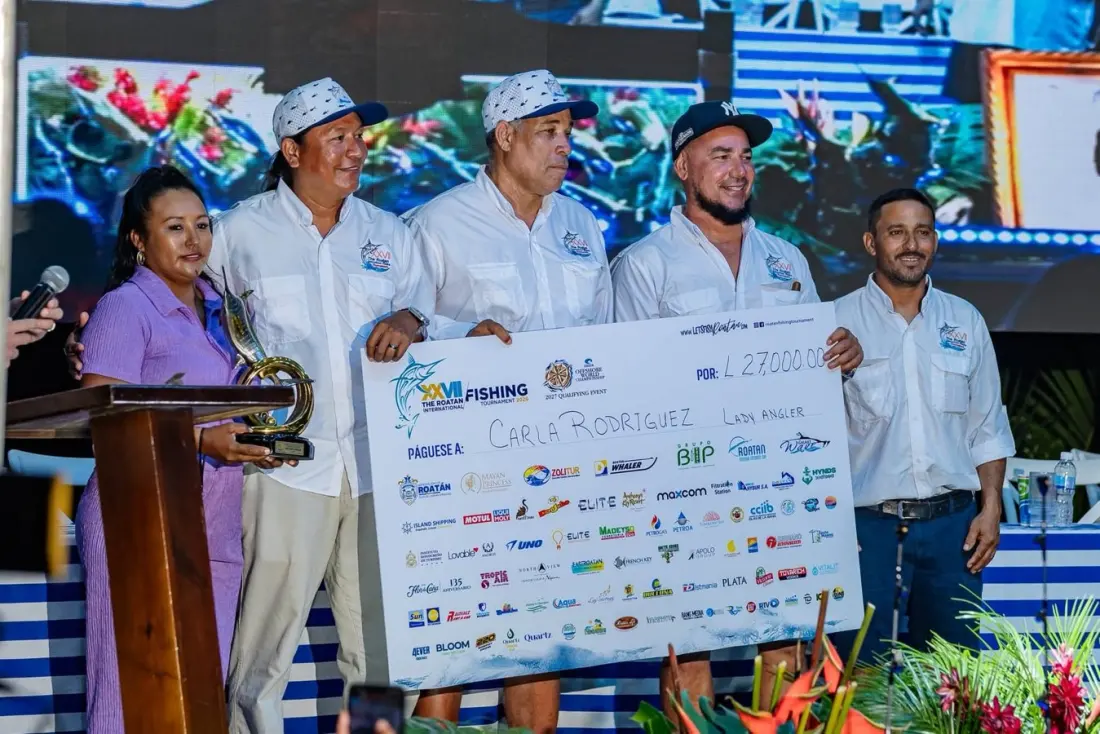 Belize's Carla Rodriguez Wins Third Straight Best Female Angler Title at Roatán Fishing Tournament