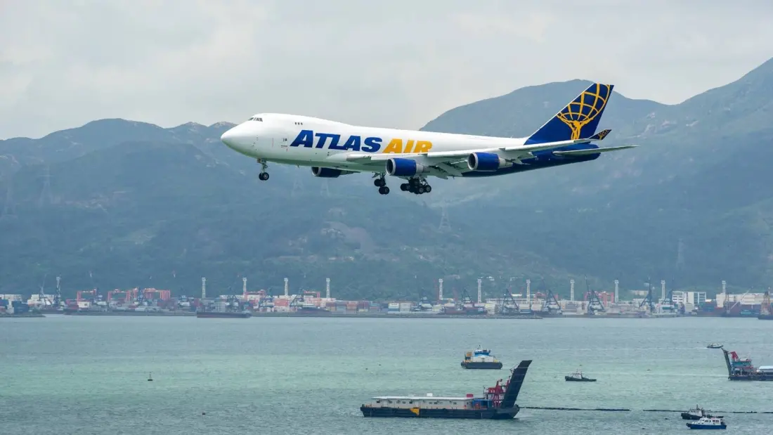 Three Atlas Air Boeing 747s Are Flying The Skies With Giant Mustaches Painted On Their Noses