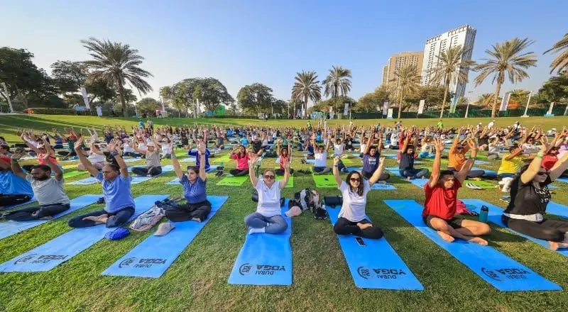 Dubai Yoga returns for a free sunrise session under The Gate at DIFC this November