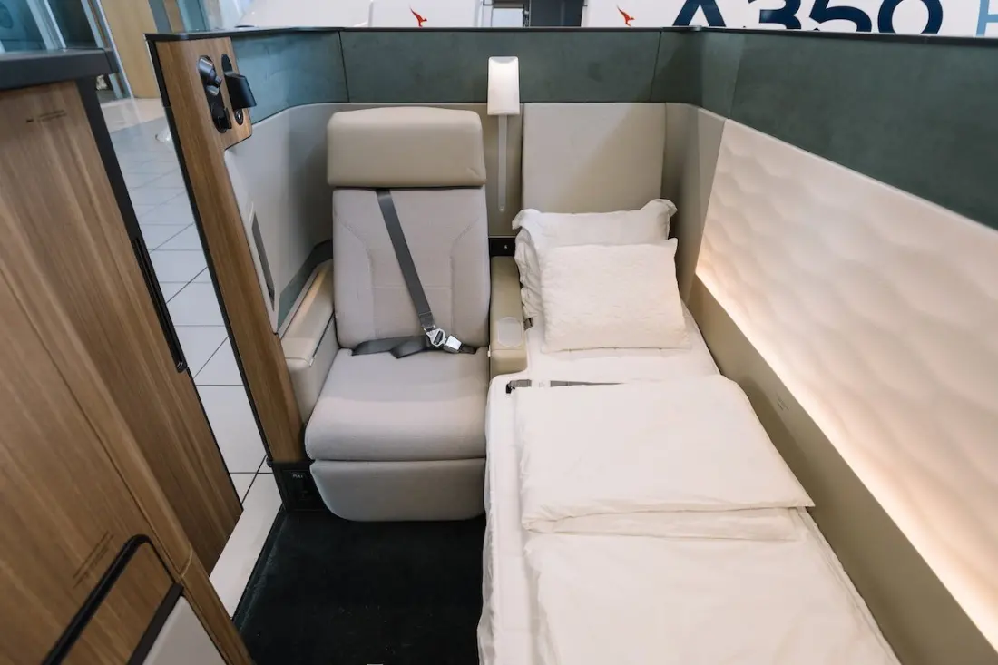 Qantas' new A350 first class looks cramped — and that could matter on the world's longest flights