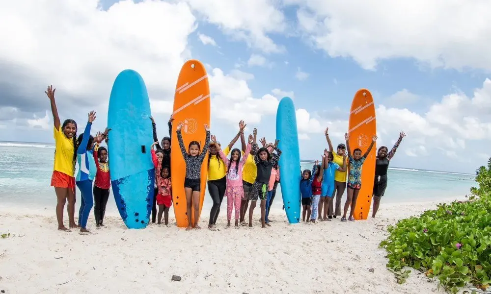 Maldives resort hosts week-long gathering of local and international female surfers