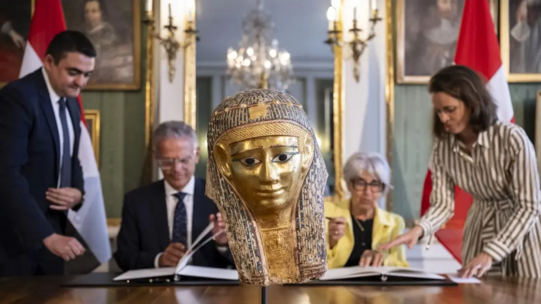 Switzerland Hands Back a 2,000-Year-Old Egyptian Funerary Mask