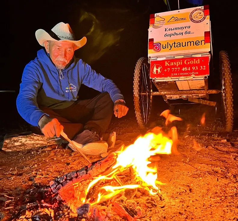 A 76-Year-Old Kazakh Blacksmith Is Walking His Way Across the World