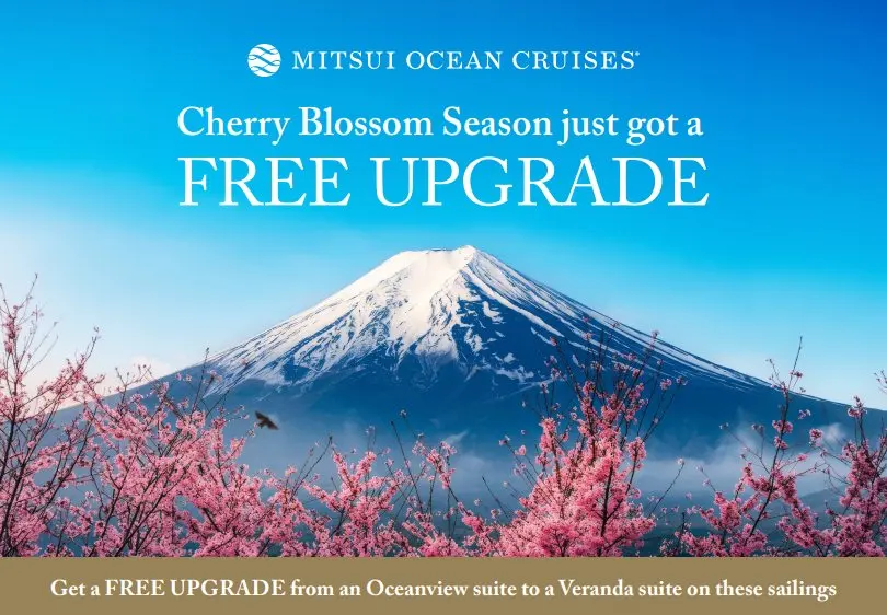 Cherry Blossom Season at Sea: Mitsui Ocean Cruises Launches Free Veranda Suite Upgrade for Spring 2027 Japan Sailings